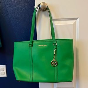 Michael Kors Handbag, Wallet, and Card carrier set.